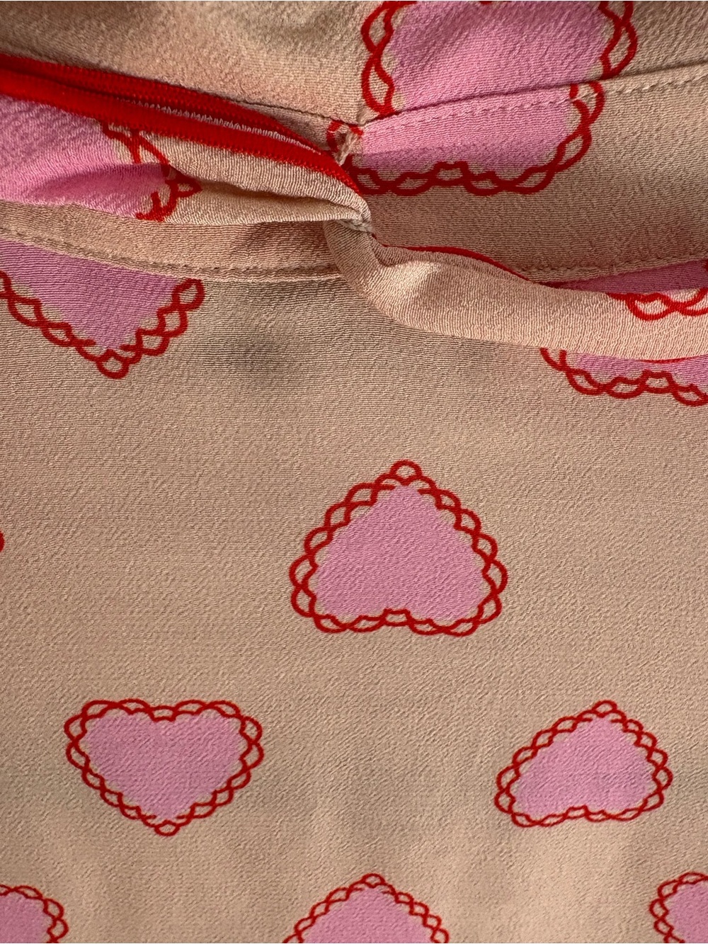 LK Bennett NWT Heart  Print Bow Blouse - Picture 6 of 12